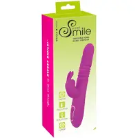 Sweet Smile SMILE Rabbit - klitoriskiihotin-varustettu työntävä pyörivä vibraattori - pinkki