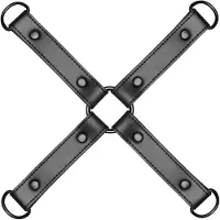 Bedroom Fantasies Hogtie - Sidontaremmi, tyylikäs, kestävä, vegaaninen keinonahka, musta