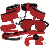 Bad Kitty - BDSM-setti - punainen