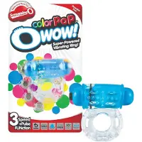 ScreamingO Color Pop - O Wow värisevä penisrengas, värikäs, kuulavibraattorilla, joustava, silikoninen
