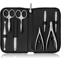 Zwilling Premium -manikyyrisetti 8-osainen, musta, aidosta nahasta Manikyyrisetti 1 kpl