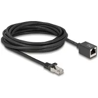 DeLOCK 90318, 5 m, Cat6a, S/FTP (S-STP), RJ-45, RJ-45, Musta