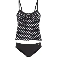 LASCANA Tankini musta / valkoinen