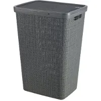 Curver JUTE 58L pyykkikori Tummanharmaa
