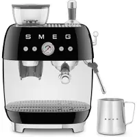 Smeg EGF03BLMEU espressokeitin myllyllä, mattamusta
