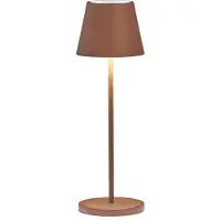 FH Lighting LED-akkupöytälamppu Cosenza 2.0 34 cm, ruoste Cosenza, himmennettävä, Ruskea/ruoste, Olohuone/ruokailutila, Metalli, Moderni