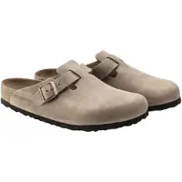 Birkenstock for woman. 1018147 Brown Leather Boston Clogs (Regular Fit) (36), Flat, None, Casual