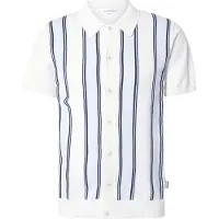 Lindbergh Knitted Polo Cardigan - White - L