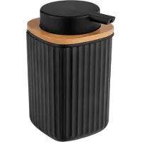Wenko Musta saippua-annostelija raidoilla, 250 ml