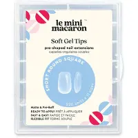 Le Mini Macaron Le Gel Soft Gel Tips Short Round Square, Matte & Per B