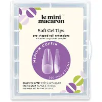 Le Mini Macaron Le Gel Soft Gel Tips Medium Coffin Medium