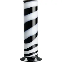 Kosta Boda Lab-sylinterimaljakko 30 cm Musta-valkoinen