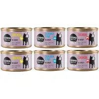 Cosma 24x80g Pure lajitelma (3 makua) kissan märkäruoka