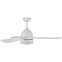 Beacon LED kattotuuletin Vector DC moottori hiljainen 122 cm CCT, Valkoinen/opaali, Olohuone/ruokailutila, Puu, Moderni