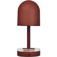 AYTM Luceo-akkulamppu, ruskea, metalli, 24 cm, himmennettävä, IP44 Luceo, himmennettävä, Ruskea/ruoste, Olohuone/ruokailutila, Metalli, Moderni