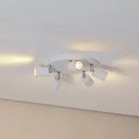 Luminex Kattokohdevalo Fun, valkoinen, Ø 30 cm, säädettävä, GU10 Fun , himmennettävä, Valkoinen/opaali, Olohuone/ruokailutila, Metalli, Moderni