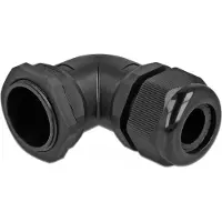 DeLOCK 60337, Musta, Muovi, 1 kpl, Kulmikas, PG29, 1,1 cm