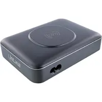 InLine Charger Qi powerstation multiport, power supply, charger, 4x USB Type-C, 2x USB Type A, GaN, 100W, Wireless Charging 15W, black