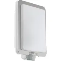 Eglo Mussotto seinävalaisin IP44 E27 30,5cm ruostumaton teräs liiketunnistimella