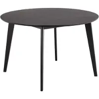 Ebuy24 Roxby pyöreä ruokapöytä, mattamusta, 120 cm
