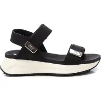 Xti for woman. 14387401-NEGRO Sandals 143874 black (37), 3 to 5 cm, Velcro, Casual