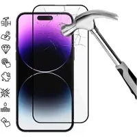 Mtp Products iPhone 16 Pro Koko Peittävä Panssarilasi - 9H - Musta Reuna
