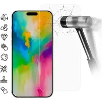 Mtp Products iPhone 16 Plus Temperoitu Panssarilasi - 9H - Case Friendly - Läpinäkyvä