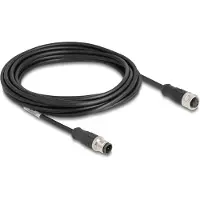 DeLOCK 80846, 5 m, Cat5e, S/FTP (S-STP), M12, M12, Musta