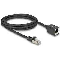 DeLOCK 90309, 2 m, Cat6a, S/FTP (S-STP), RJ-45, RJ-45, Musta