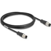 DeLOCK 80848, 2 m, Cat5e, S/FTP (S-STP), M12, M12, Musta