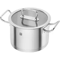 Zwilling pro kattila korkea lasikannella ruostumatonta terästä. 3,5 L