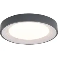 QAZQA Moderni kattovalaisin harmaa valkoisella 38cm sis. LED himmennettävä RGB - Kanton