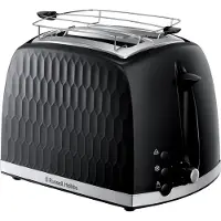 Russell Hobbs Honeycomb 2S Toaster Black - Black - 2 S