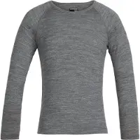 Icebreaker Kids' 200 Oasis Longsleeve Crewe Gritstone Heather Kerrasto yläosat Gritstone HTHR 3