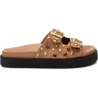 Carmela for woman. 16240101-CAMEL Leather sandals 162401 brown (40), 1 to 3 cm, None, Casual