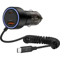 Tech-Protect CC03 95W kaksiporttinen autolaturi - musta