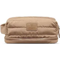 Vittiorio Men's toiletry bag in soft lightweight nylon - Coffee