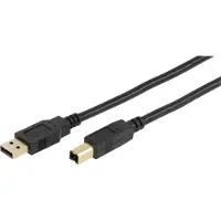 Vivanco USB 2.0 USB A plug - USB B plug 3m Black
