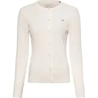 Gant for woman. 4800103 Off-white ecru knit cardigan (XXL), Casual, Cotton
