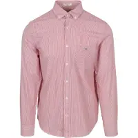 Gant for man. 3000140 Poplin shirt Regular Fit Banker Stripe red (XL), Casual, Cotton, Long sleeve