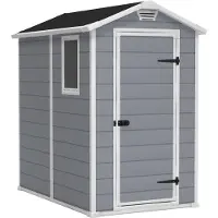 Keter GARDEN HOUSE MANOR 4x6 harmaa/valkoinen 130 x 192 x 198cm