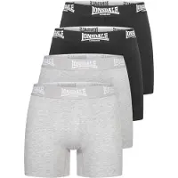 Lonsdale Bokserishortsit meleerattu harmaa / musta / valkoinen