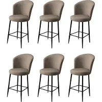 Atelier Del Sofa 6 baarijakkaran setti Fora, ruskea/musta