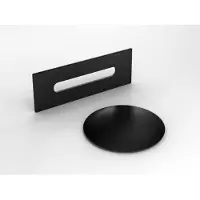 Besco Kylpyamme Varya Black&White Matt, 170 x 80 cm, mustat yksityiskohdat