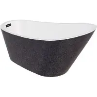 Besco Kylpyamme Melody Glam Graphite, 150 x 80 cm, mustat yksityiskohdat