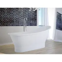 Besco Kylpyamme Gloria Matt, 160 x 68 cm, ylhäältä puhdistettavalla valkoisella klik-klakilla