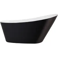 Besco Kylpyamme Melody Black&White Matt, 170 x 80 cm, grafiitinväriset kannet