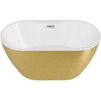 Besco Kylpyamme Navia Glam Gold, 150 x 80 cm, kromisifonilla