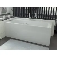 Besco Kylpyamme Talia Premium, 170 x 75 cm, kahvoilla, tyynyllä ja viimeistelypaneelilla