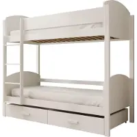 ADRK Furniture Kerrossänky Jori, 200x90 cm, valkoinen